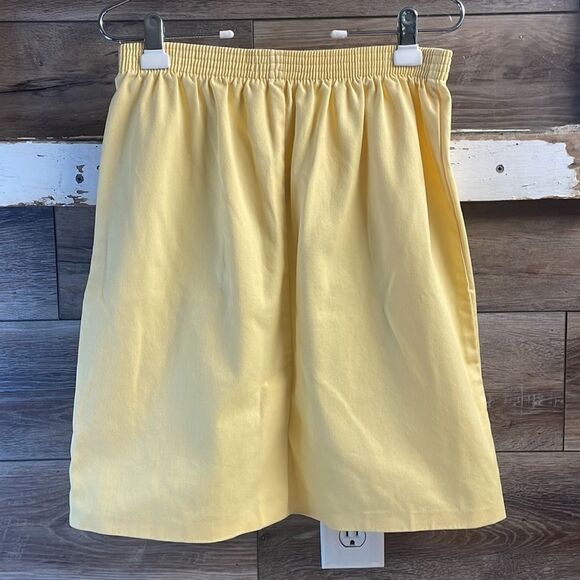 Act III Ladies Vintage Yellow Elastic Waist Skirt, Size Large - Picture 2 of 5